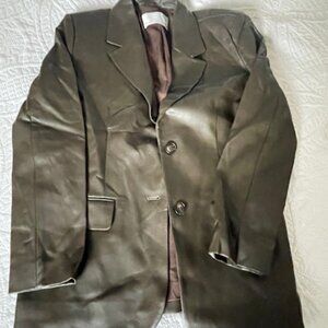Oak and Fort Vegan Leather Blazer, Size Small NWT